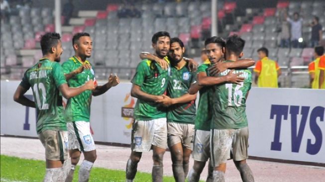 Para pemain Timnas Bangladesh. [Federasi Sepak Bola Bangladesh/bff.com.bd]