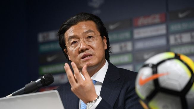 Kim Pan-gon saat masih jadi petinggi Asosiasi Sepak Bola Korea (KFA). [AFP]